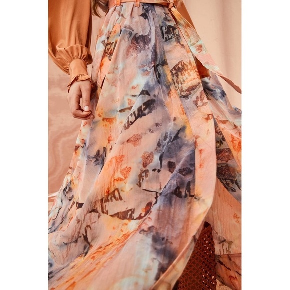 NWT Ulla Johnson Maxi Pleated Fayette Paper-Bag Skirt - Picture 5 of 8